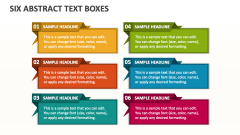 Six Abstract Text Boxes - Slide 1