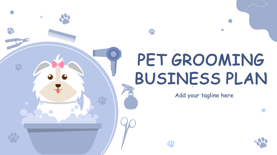 Pet Grooming Business Plan PowerPoint and Google Slides Template PPT Slides