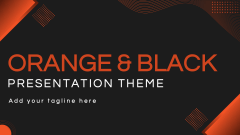 Orange and Black Presentation Theme - Slide 1