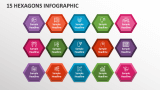 15 Hexagons Infographic - Slide 1