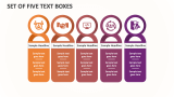 Set of Five Text Boxes - Slide 1