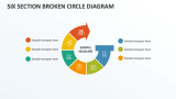 Six Section Broken Circle Diagram - Slide 1