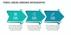 Three Linear Arrows Infographic - Slide 1