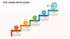 Five Stairs with icons - Slide 1
