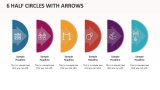 6 Half Circles with Arrows - Slide 1