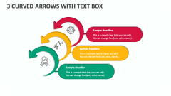 3 Curved Arrows with Text Box - Slide 1