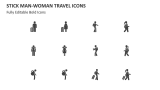 Stick Man-Woman Travel Icons - Slide 2