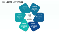 Six Linear List Items - Slide 1