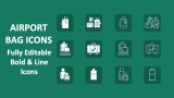 Airport Bag Icons - Slide 1