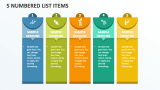 5 Numbered List Items - Slide 1