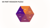 Six Part hexagon Puzzle - Slide 1