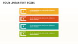 Four Linear Text Boxes - Slide 1