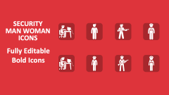 Security Man Woman Icons - Slide 1