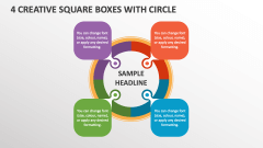 4 Creative Square Boxes with Circle - Slide 1