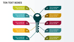 Ten Text boxes - Slide 1