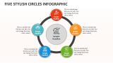 Five Stylish Circles infographic - Slide 1