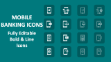 Mobile Banking Icons - Slide 1