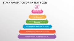 Stack Formation of Six Text Boxes - Slide 1