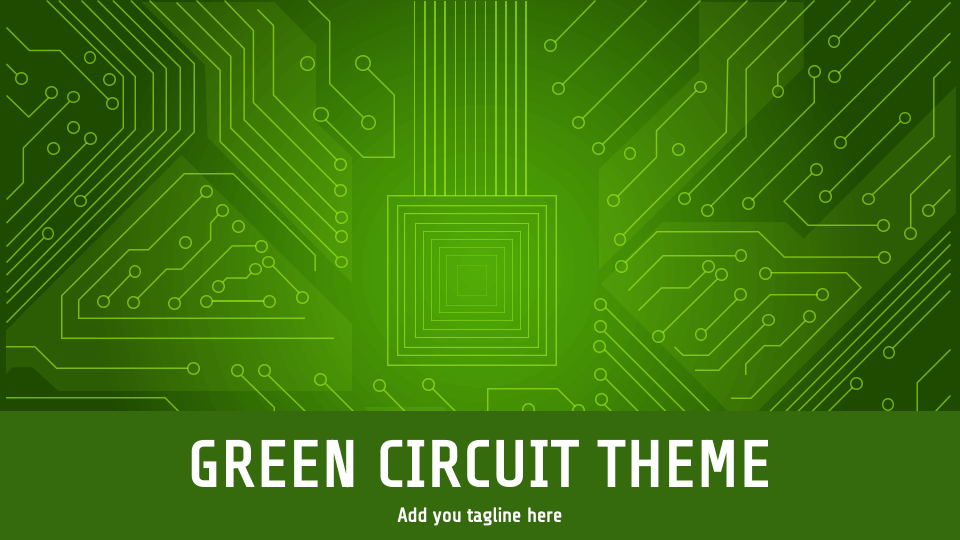 Green Circuit theme - Slide 1