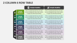 2 Column 6 Row Table - Slide 1