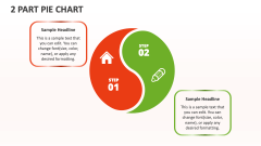 2 Part Pie Chart - Slide 1