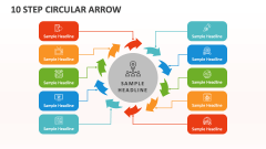 10 Step Circular Arrow - Slide 1