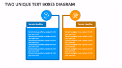 Two Unique Text Boxes Diagram - Slide 1