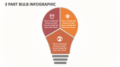 3 Part Bulb Infographic - Slide 1