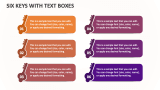 Six Keys with Text Boxes - Slide 1