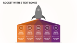 Rocket with 5 Text Boxes - Slide 1