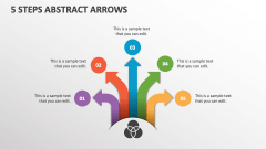 5 Steps Abstract Arrows - Slide 1