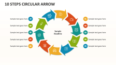 10 Steps Circular Arrow - Slide 1