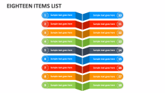 Eighteen Items List - Slide 1