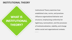 Institutional Theory - Slide 1