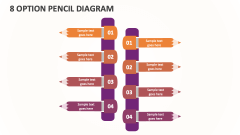 8 Option Pencil Diagram - Slide 1
