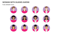 Woman with Glasses Avatar - Slide 1