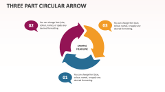 Three Part Circular Arrow - Slide 1