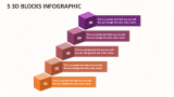 5 3D Blocks Infographic - Slide 1