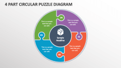 4 Part Circular Puzzle Diagram - Slide 1