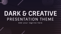 Dark and Creative Presentation Theme - Slide 1