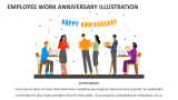Employee Work Anniversary Illustration - Slide 1