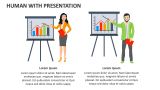 Human with Presentation - Slide 1