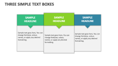 Three Simple Text Boxes - Slide 1