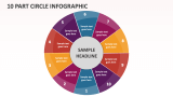 10 Part Circle Infographic - Slide 1