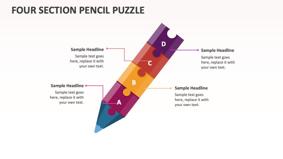 Four Section Pencil Puzzle - Slide 1