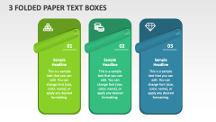 3 Folded Paper Text Boxes - Slide 1