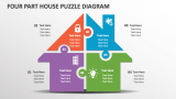 Four Part House Puzzle Diagram - Slide 1