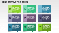 Nine Creative Text Boxes - Slide 1