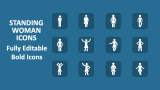 Standing Woman Icons - Slide 1