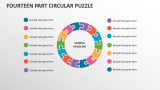 Fourteen Part Circular Puzzle - Slide 1